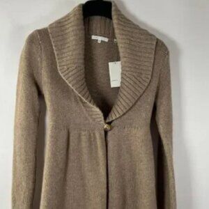 Vince Cardigan Sweater Alpaca Wool Cashmere Small Shawl Collar Luxury Y2k Long